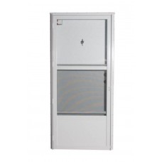 WHITE KNOCKER VIEWER COMBO DOOR