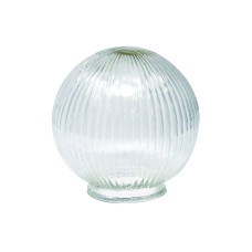 6" POLY CLEAR RIBBED GLOBE