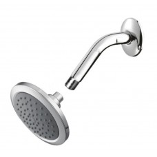 CHROME FIXED RAINFALL SHOWER HEAD W/ARM & FLANGE