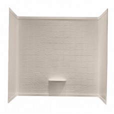 27" X 54" 1 PIECE ALMOND TUB WALL SURROUND