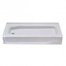 28" X 54" WHITE LEFT-HAND SHOWER PAN