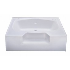 40" X 60" ABS WHITE CENTER DRAIN GARDEN TUB