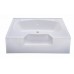 40" X 60" ABS WHITE CENTER DRAIN GARDEN TUB