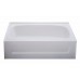 27" X 54" ABS WHITE RIGHT-HAND DRAIN TUB