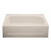 27" X 54" ALMOND ABS LEFT-HAND DRAIN TUB