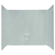 27" X 54" 1 PIECE WHITE TUB WALL SURROUND