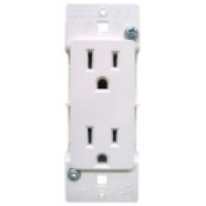 WHITE SELF-CONTAINED WALL RECEPTACLE