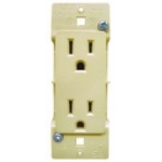 IVORY SELF-CONTAINED WALL RECEPTACLE