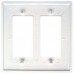 WHITE DOUBLE SNAP-ON WALL SWITCH/RECEPTACLE PLATE