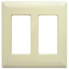 IVORY DOUBLE SNAP-ON WALL SWITCH/RECEPTACLE PLATE