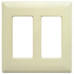 IVORY DOUBLE SNAP-ON WALL SWITCH/RECEPTACLE PLATE