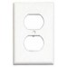 WHITE WALL RECEPTACLE PLATE