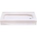 28" X 54" WHITE RIGHT-HAND SHOWER PAN