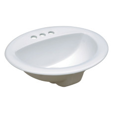 WHITE CHINA OVAL SINK