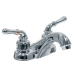 CHROME FINISH NON-METALLIC BATHROOM FAUCET WITH LEVER HANDLES