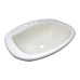 WHITE PLASTIC OVAL/RECTANGLE SINK